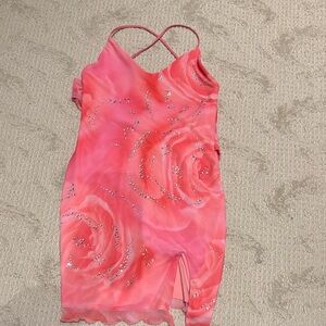 Oh Polly Mini Pink Dress with Rhinestone Details